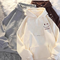 Cozy Smiling Face Cashmere Hoodie™