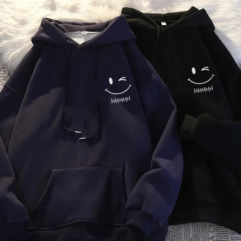 Cozy Smiling Face Cashmere Hoodie™