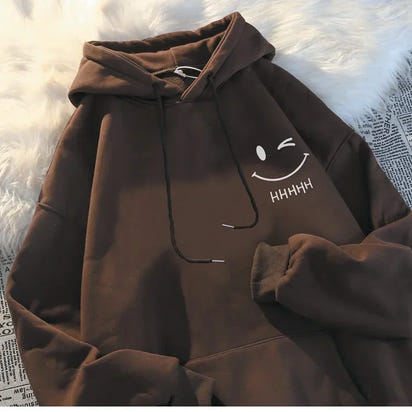 Cozy Smiling Face Cashmere Hoodie™